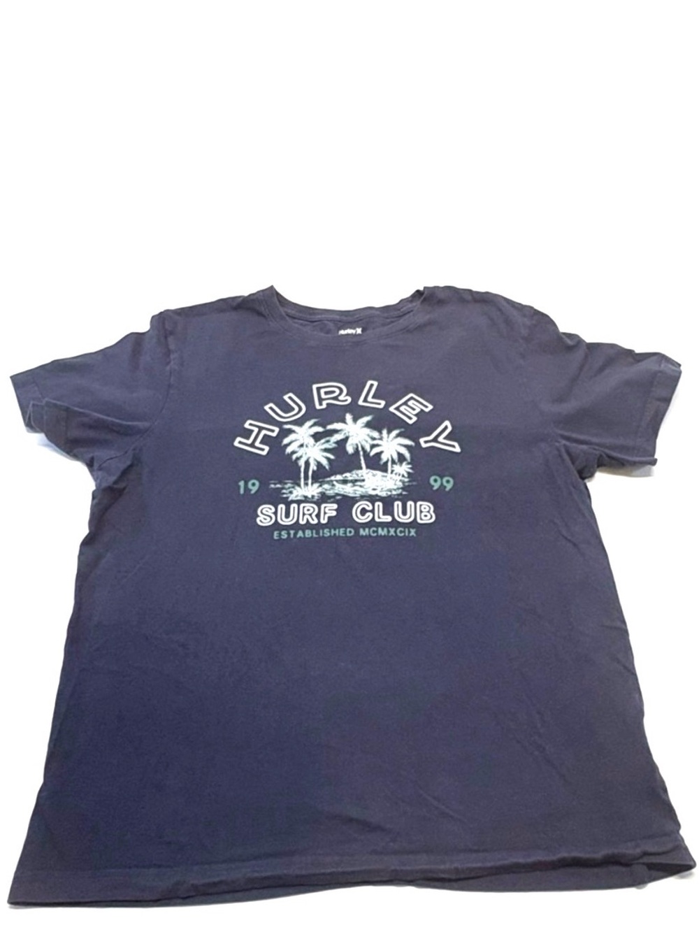 Hurley Surf Club Palm Tree Graphic T-Shirt Size Large